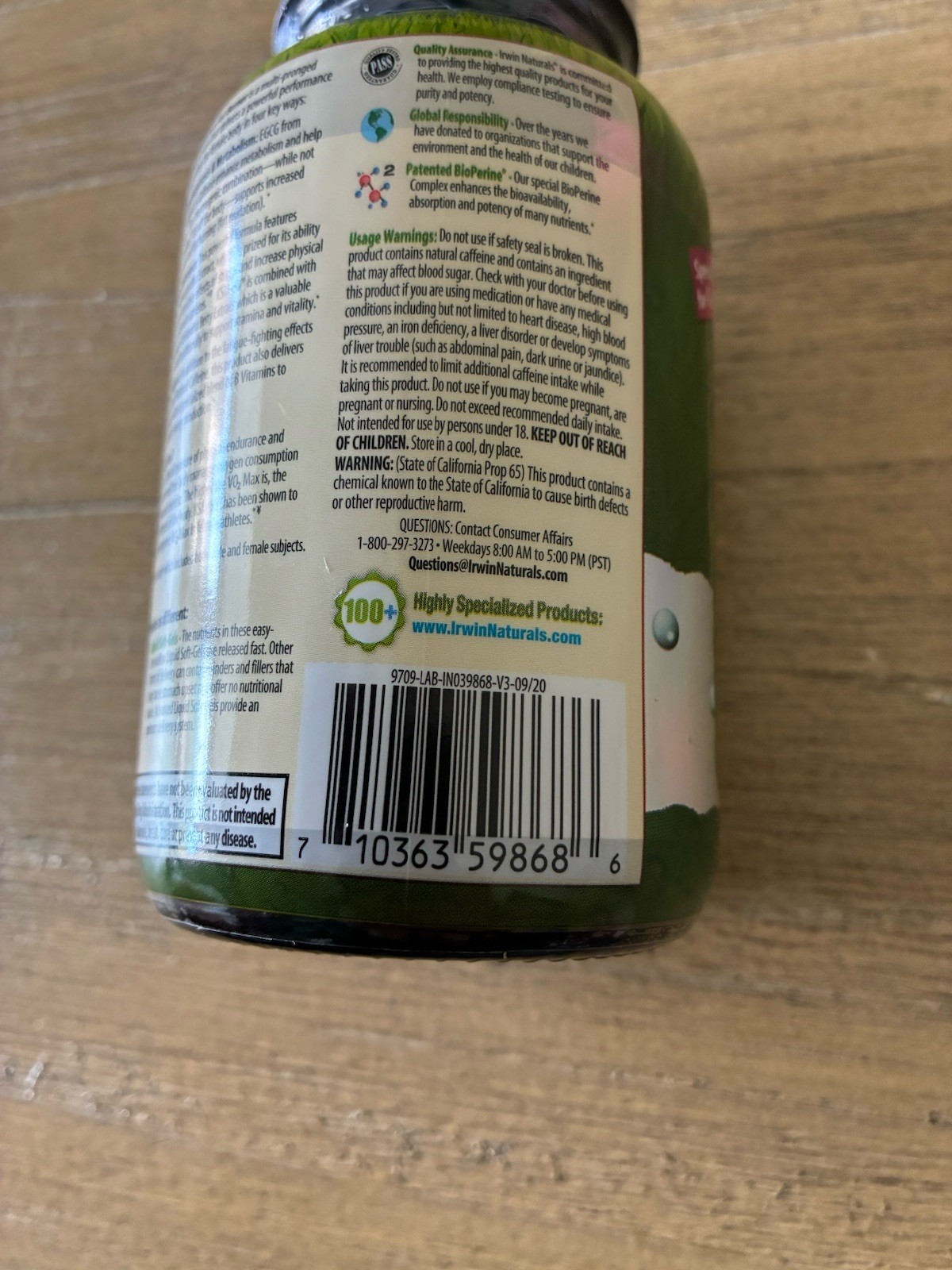Irwin Naturals VO2 Max Performance Fat Burner BiopPerine 60 Liquid Softgels NEW