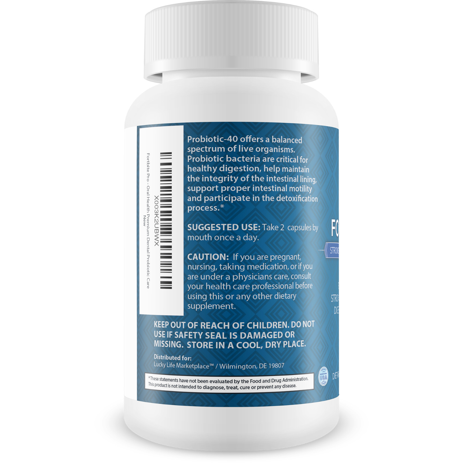 Fortbite Pro – Oral Health Probiotics – Support Healthy Teeth & Gums – Probiotic