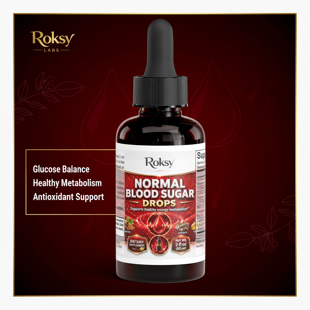 Roksylabs Normal Blood Sugar Drops Glucose Balance Healthy Metabolism 60ml