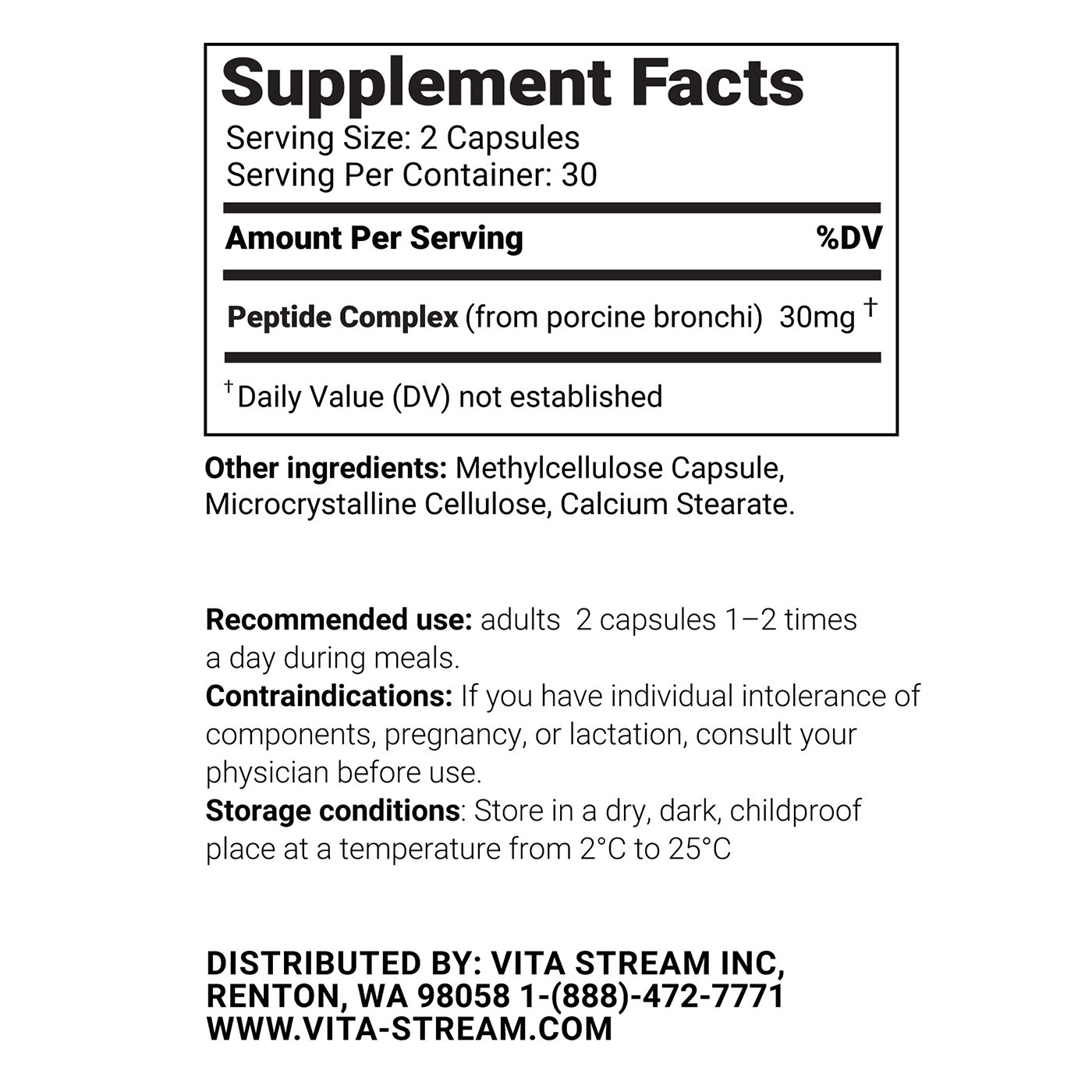 Lungard – Lungs Peptide Bioregulator 30 & 60 Capsules – Free Shipping