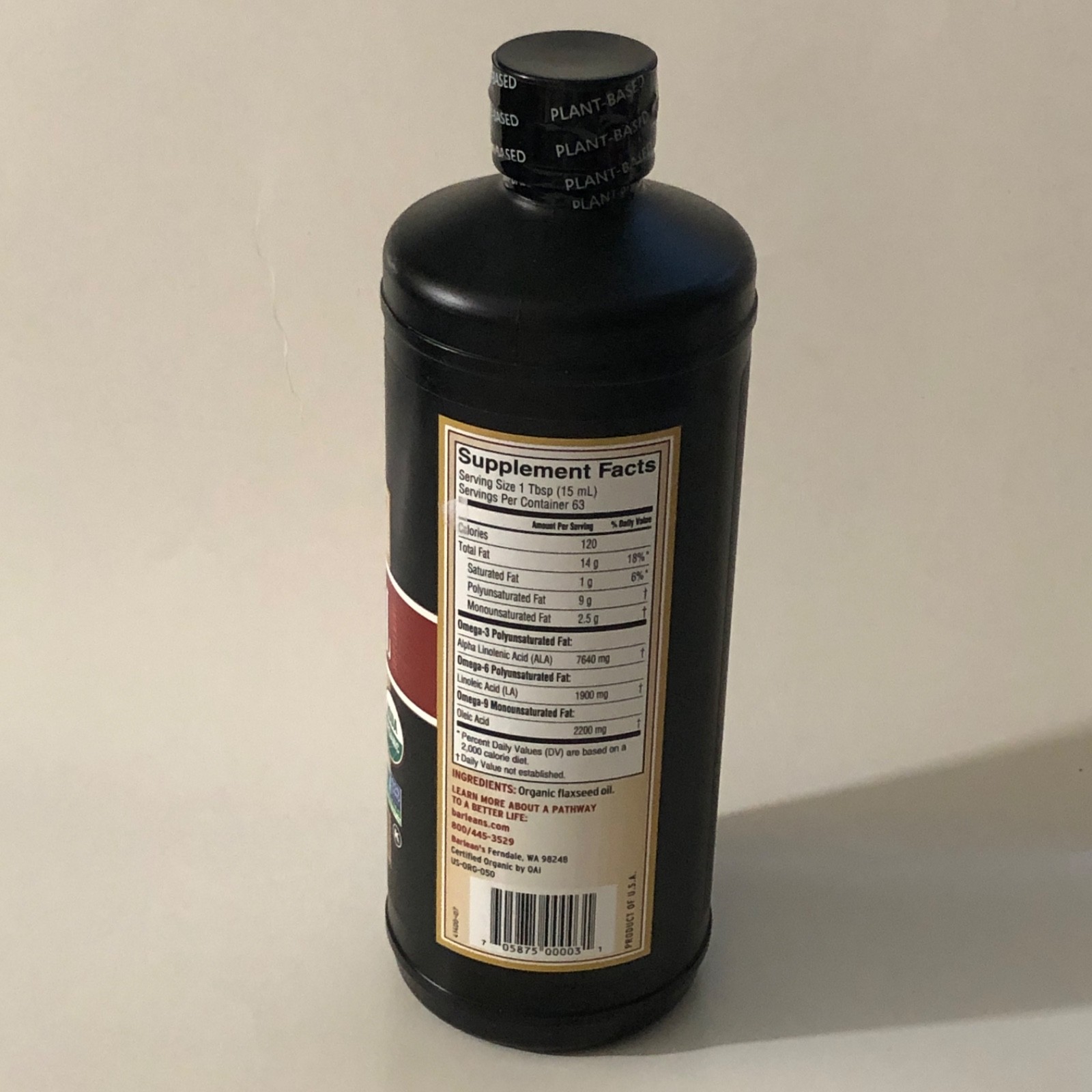 Barlean’s Organic Fresh Flax Oil — 32 Fl Oz