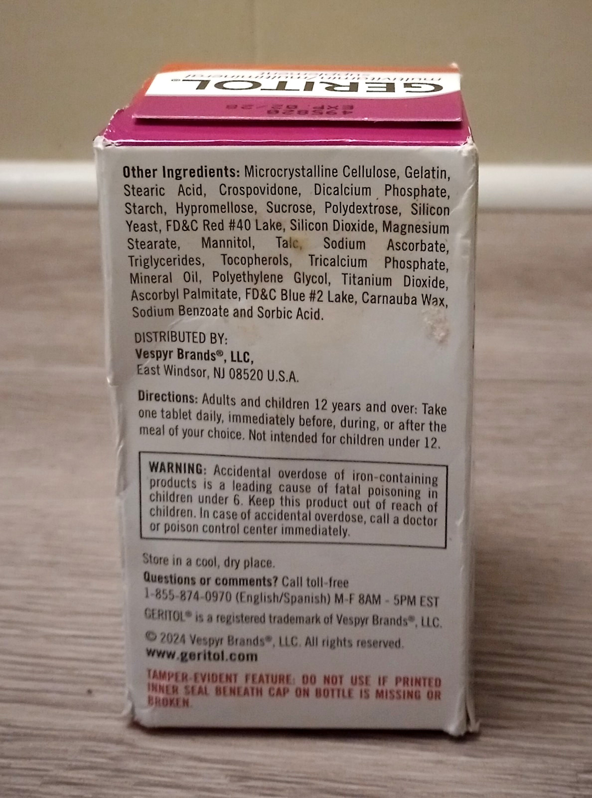 Geritol Multivitamin/Multimineral Supplement Nutrition Support 100 Tablets 02/28