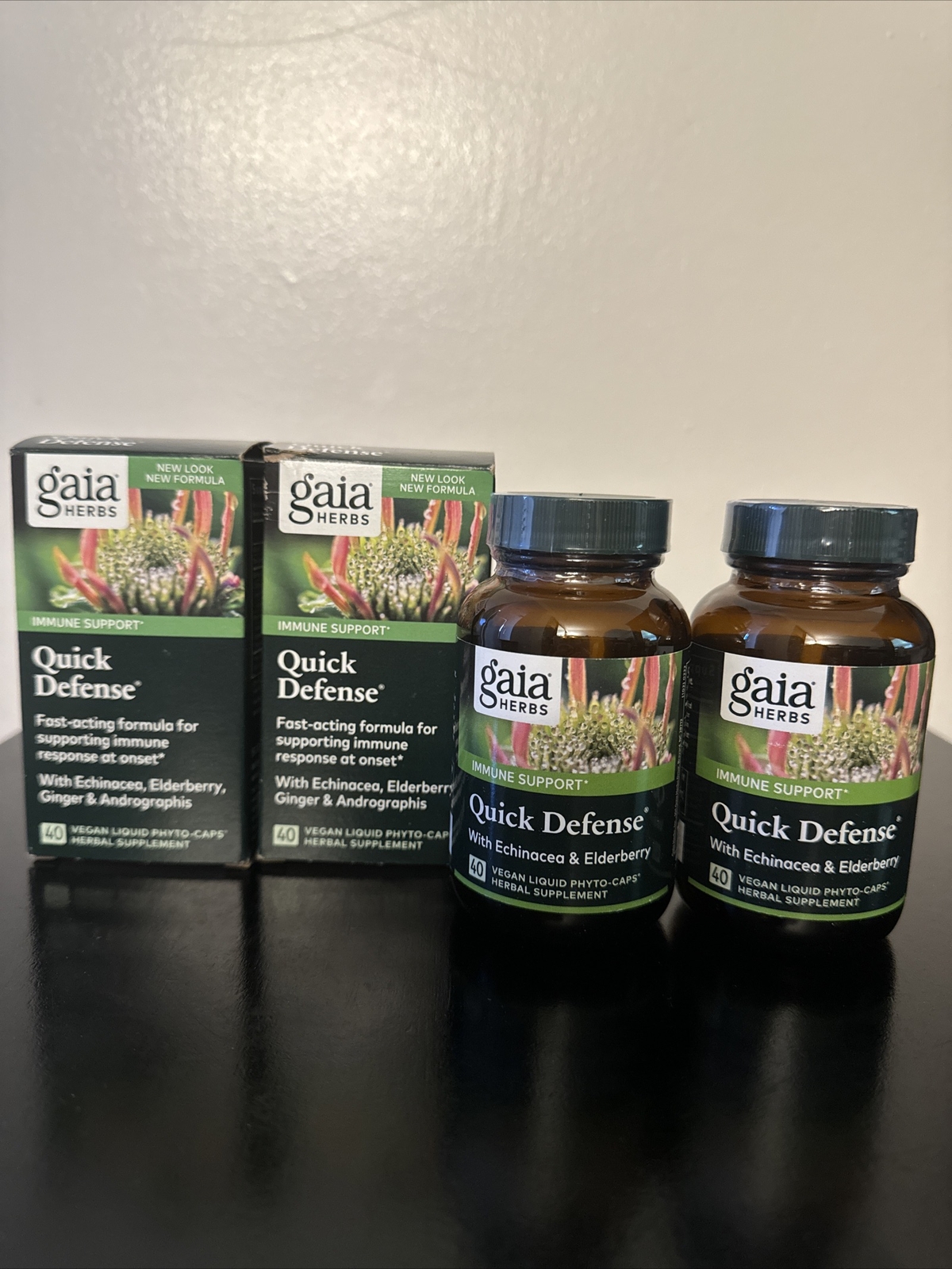 Gaia Herbs Quick Defense – Fast-Acting Immune Support Supplement – 80 Vegan Caps