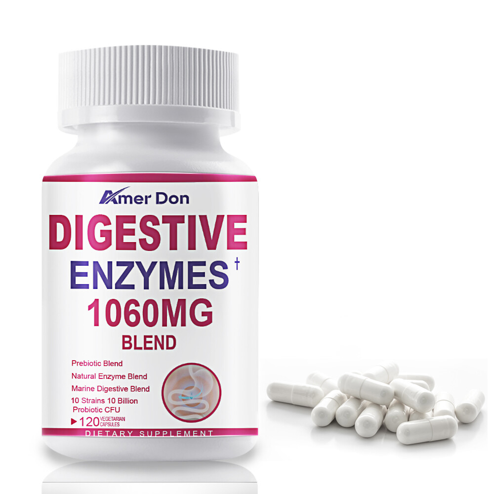 Digestive Enzymes Prebiotic&Probiotics Gas,Constipation&Bloating Relief 120