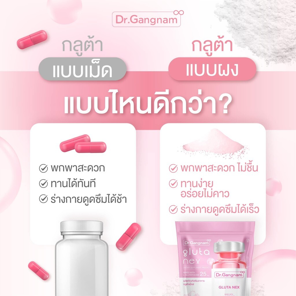 3 Packs Dr. Gangnam Gluta Nex Best Gluta Dietary Supplements Collagen Bright Ski