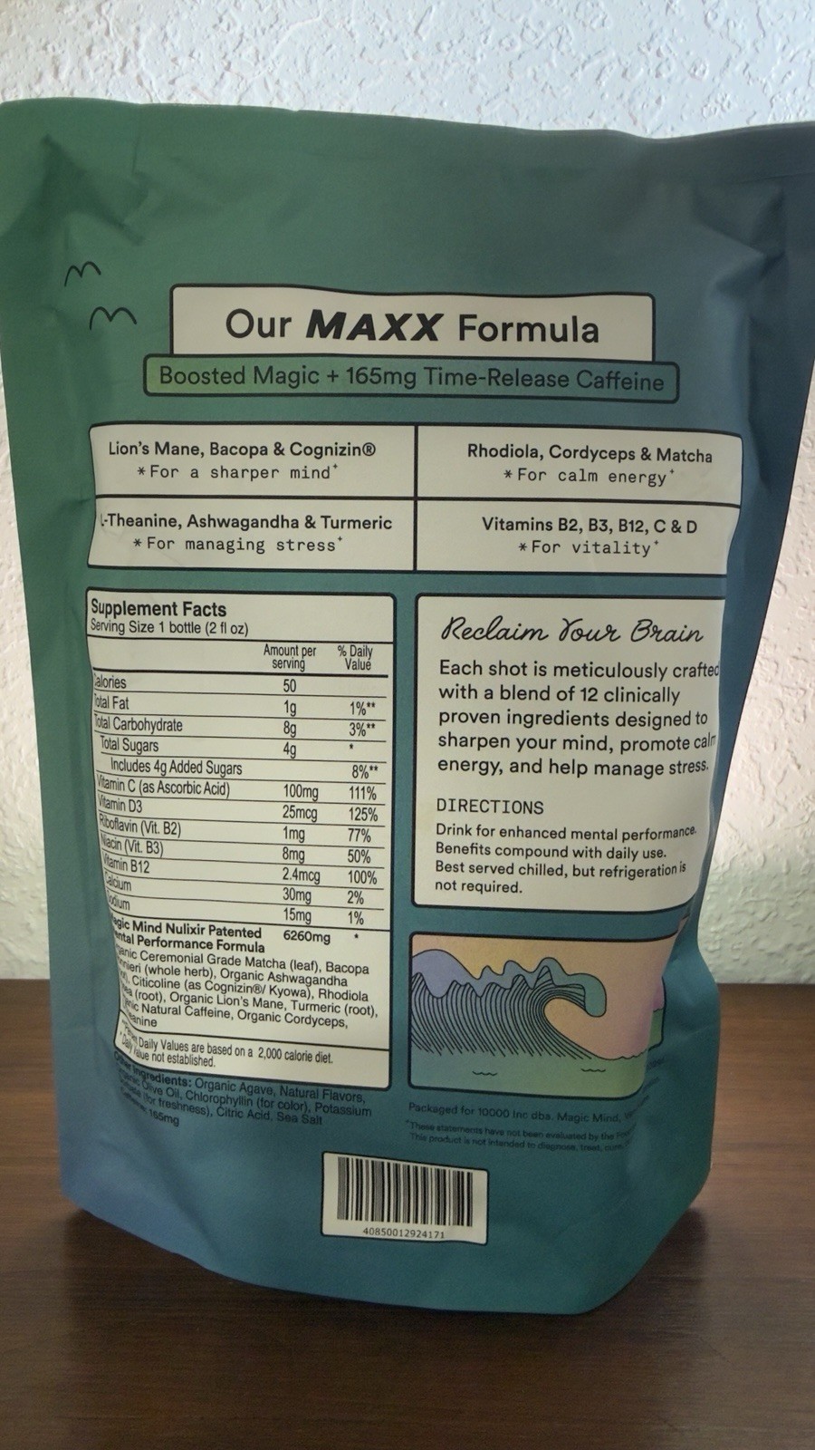 Magic Mind MAXX Mental Performance Shot, Time-Release Caffeine, 5 Pack 10 fl oz