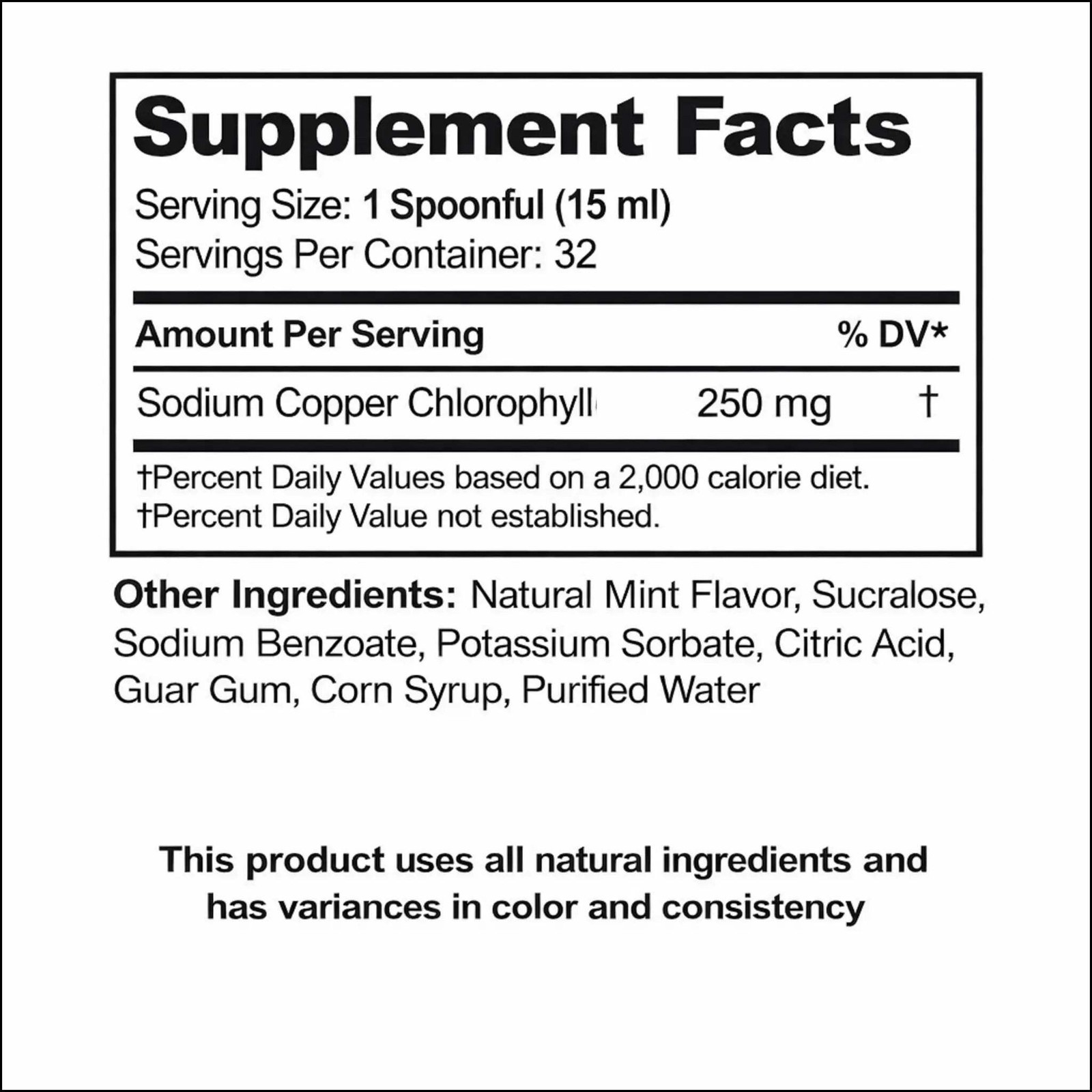 Manteniendo Tu Salud Chlorophyll Liquid, Internal Deodorizer, 16 Oz