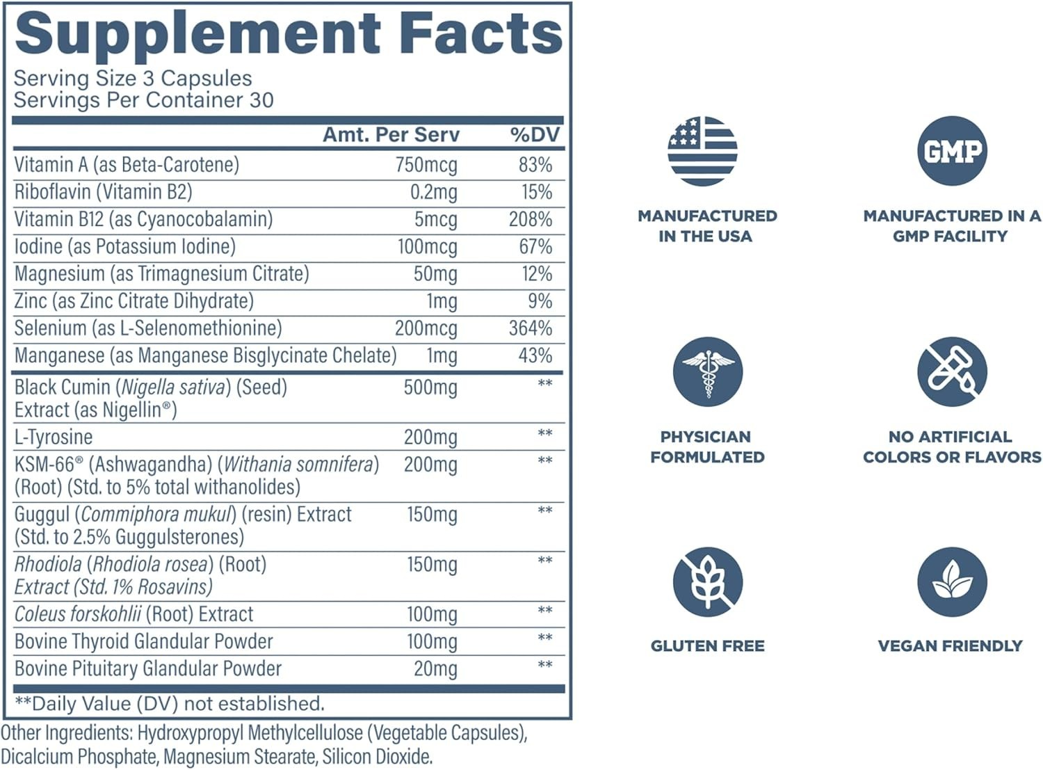 Revive MD Thyroid Support Supplement for Men & Women – Comprehensive Blend