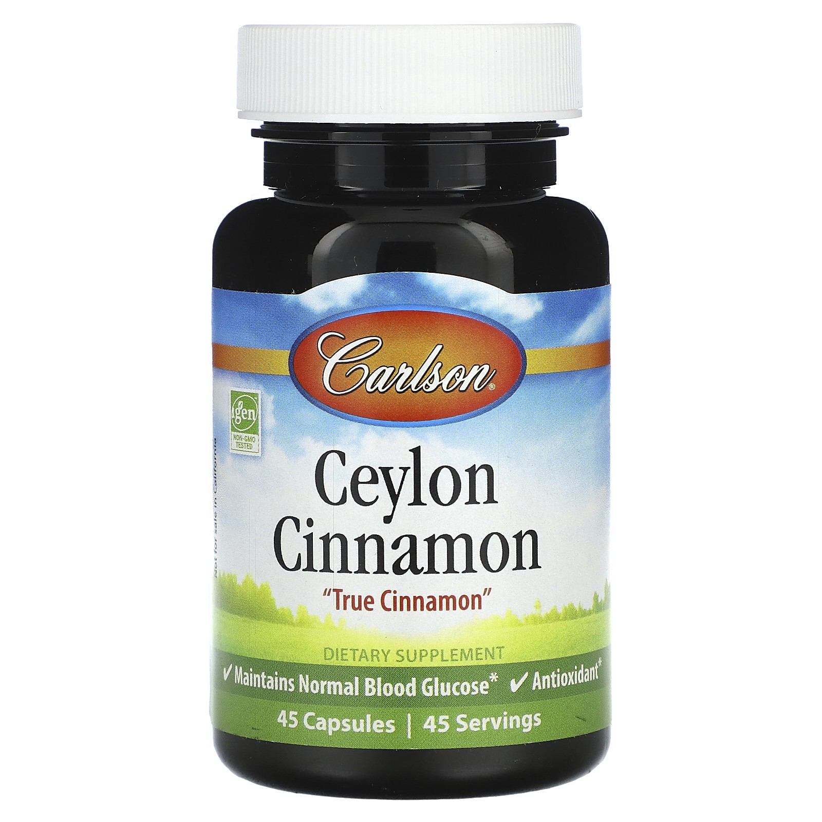 Ceylon Cinnamon, 45 Capsules (500 mg per Capsule)