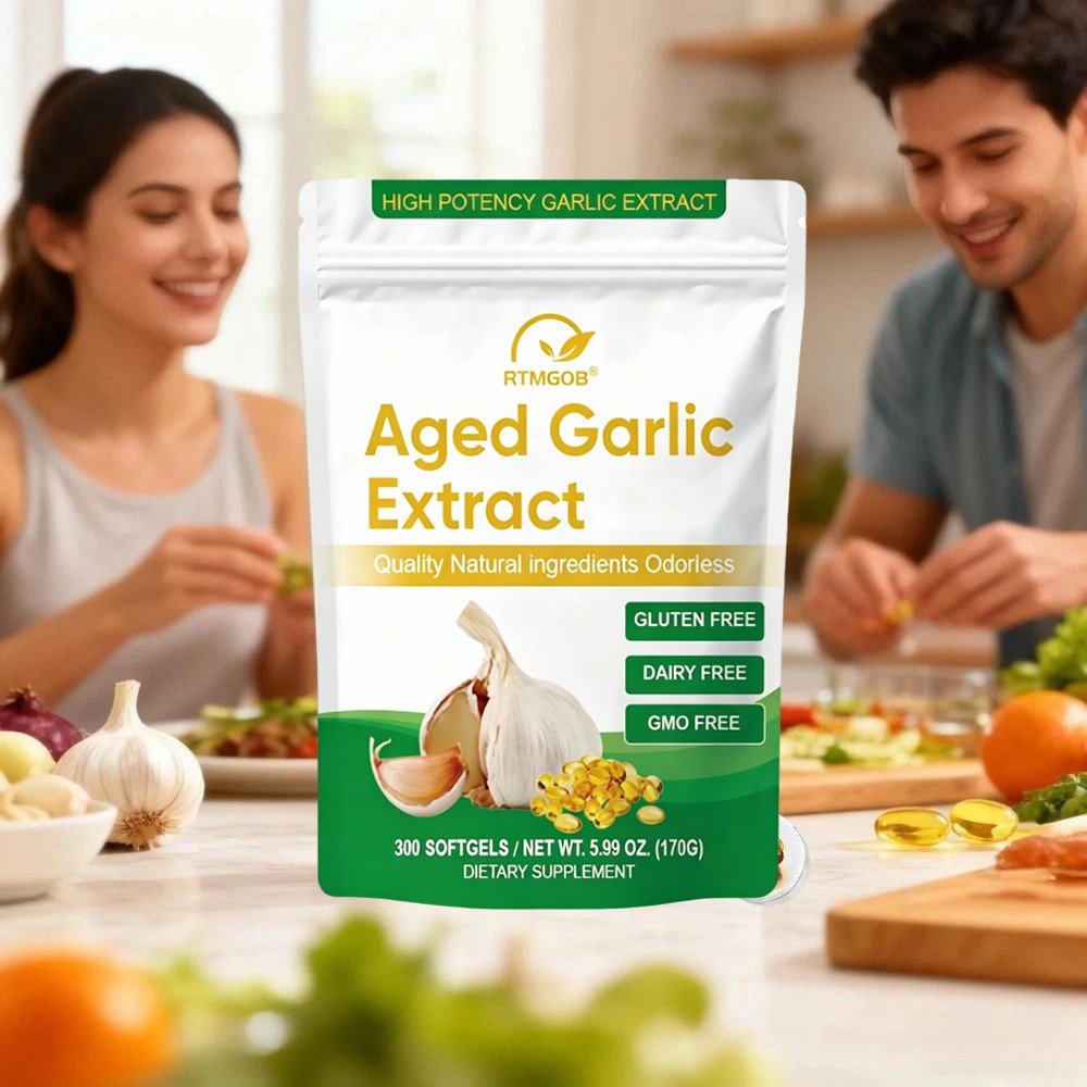 (5Pack) Garlic Extract, 300 Softgels, 500mg Odorless | Heart & Immune