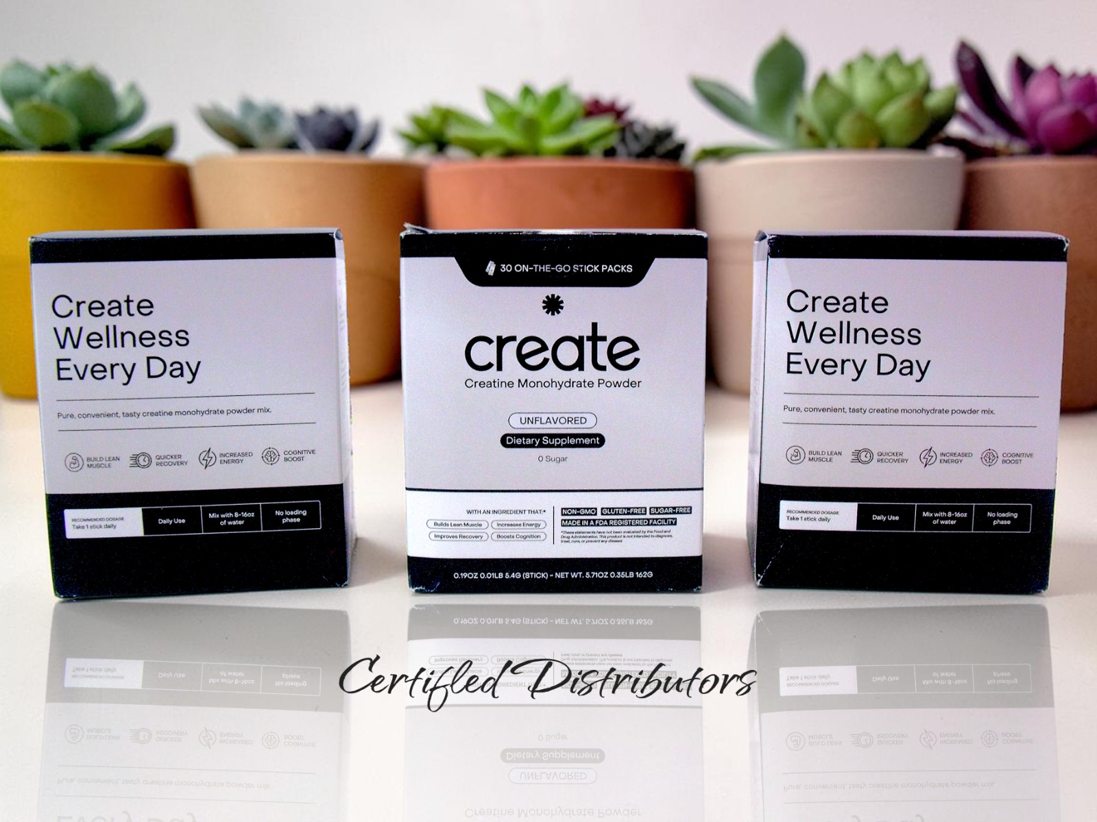 (3-Pack) Create Creatine Monohydrate On-The-Go Sticks Unflavored 30ct Exp: 08/27
