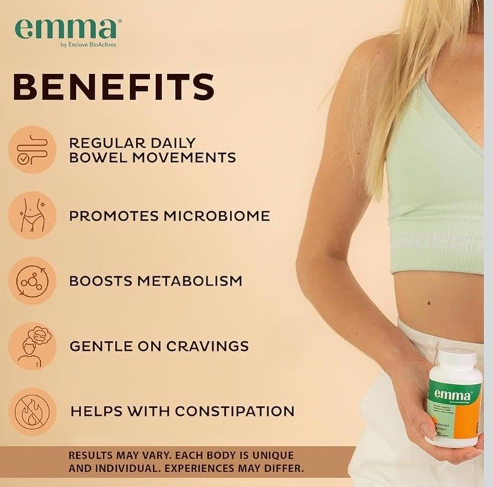 Emma Relief Supplement Keto for Gut Bloating 60 Capsules Exp 2026+ – New/Sealed