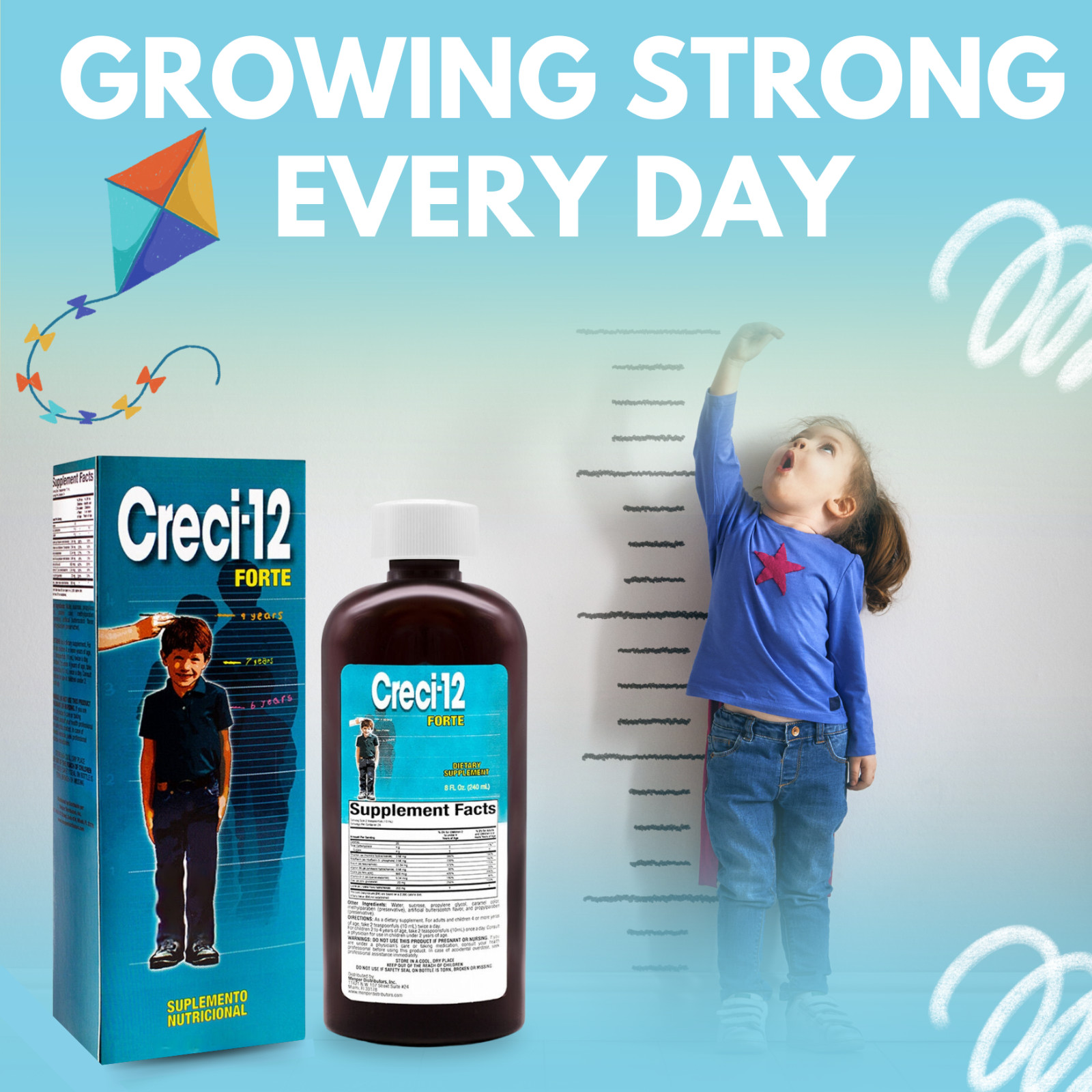 Menper Creci-12 Forte Nutritional Supplement for Children – 8 fl oz (3-Pack)