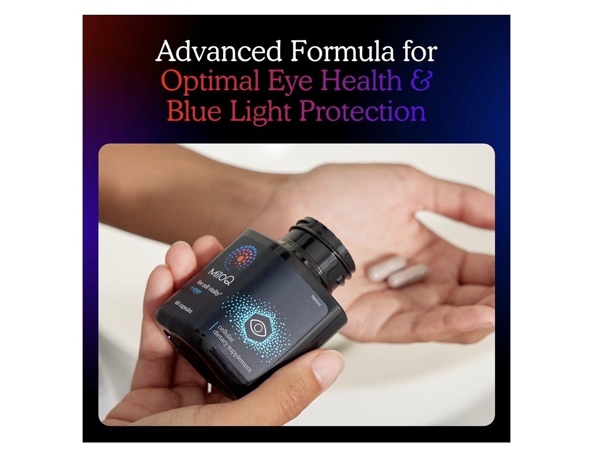 MitoQ For Cell Vitality + Eye Cellular Dietary Supplement Eye Health 60 Capsules