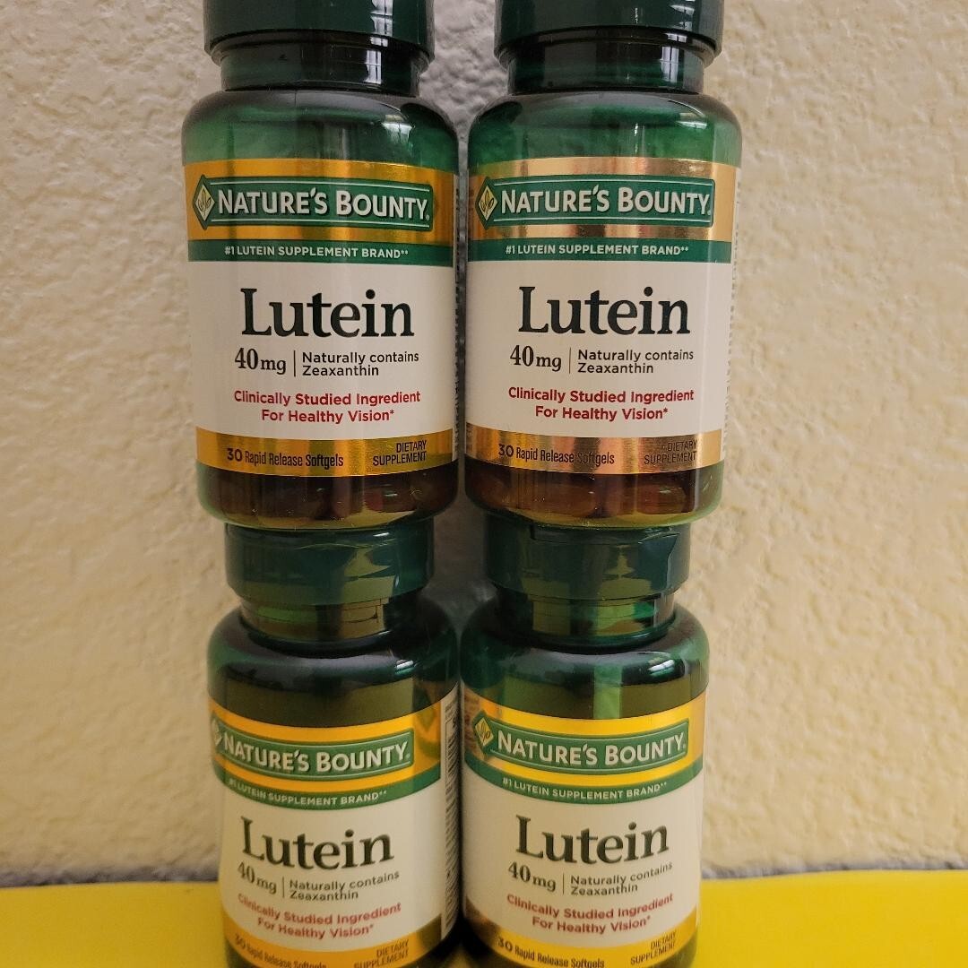 4 Packs NATURE’S BOUNTY Lutein 40 mg 30 Rapid Release Softgels Each 120 Total