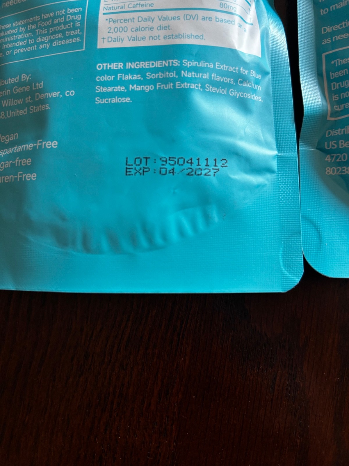 2X-Energy & Focus Caffeine Mints 180ctExp 04/27- NEW SEALED