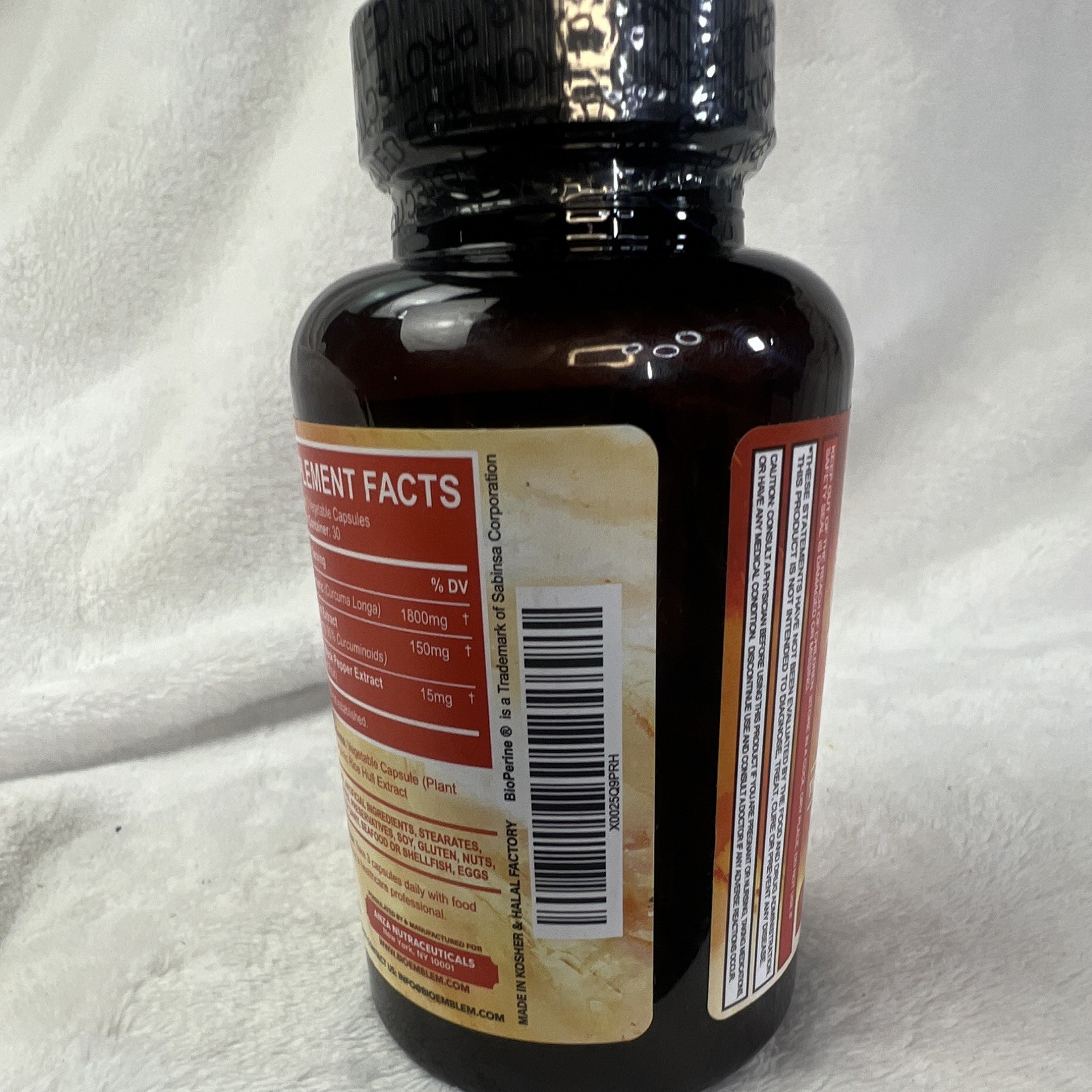 BioEmblem Turmeric Curcumin 1950mg 90ct 95% Curcuminoids + BioPerine