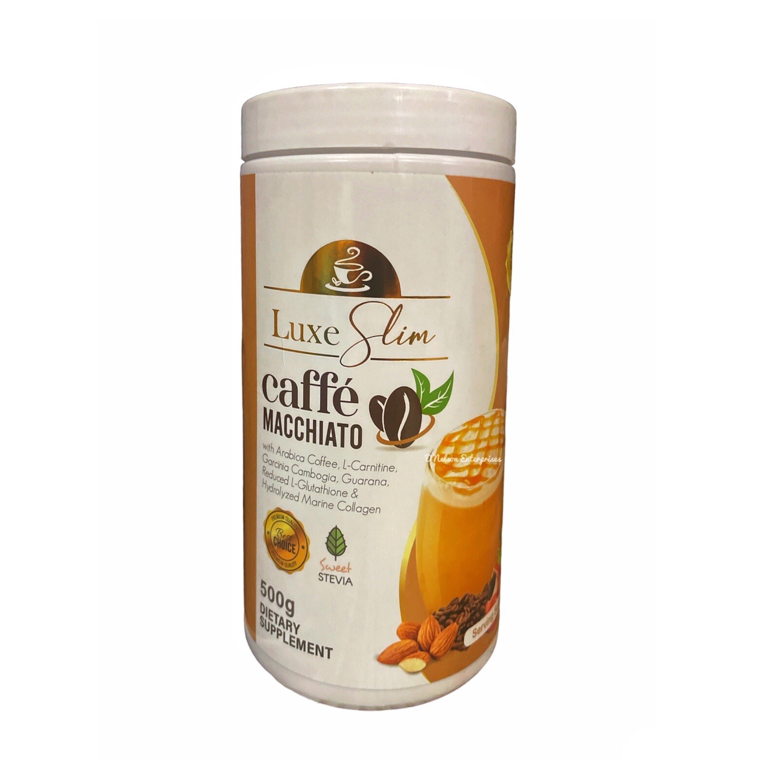 2 Jars Luxe Slim Half Kilo Canister Cafe Macchiato