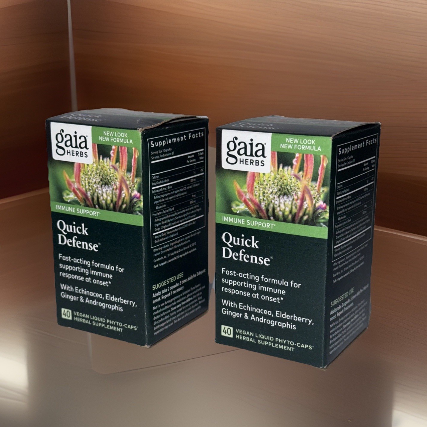 Gaia Herbs Quick Defense- Fast Immune Support Supplement- 80 Vegan Caps, Ex 4/27