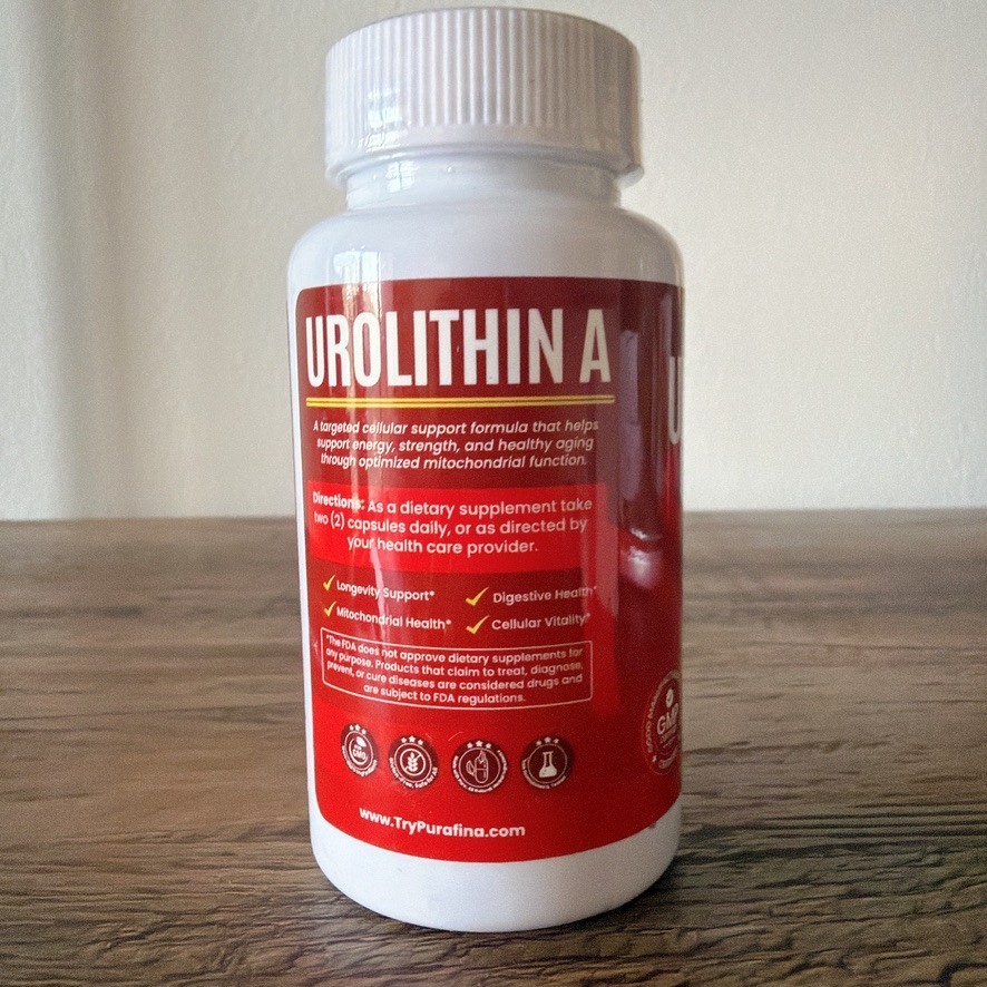 Purafina Urolithin A + NMNH Mitochondrial Aging Muscle Support 60 Caps Exp 12/27