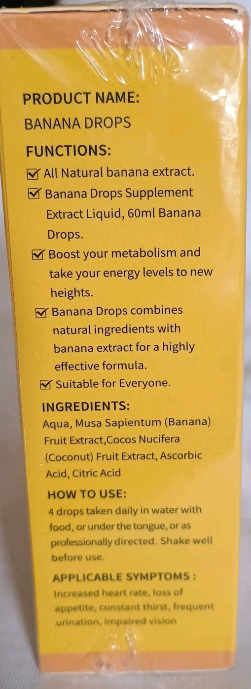 X2 Banana Drops for Weight Loss/Metabolism/ Energy Dietary Supplement