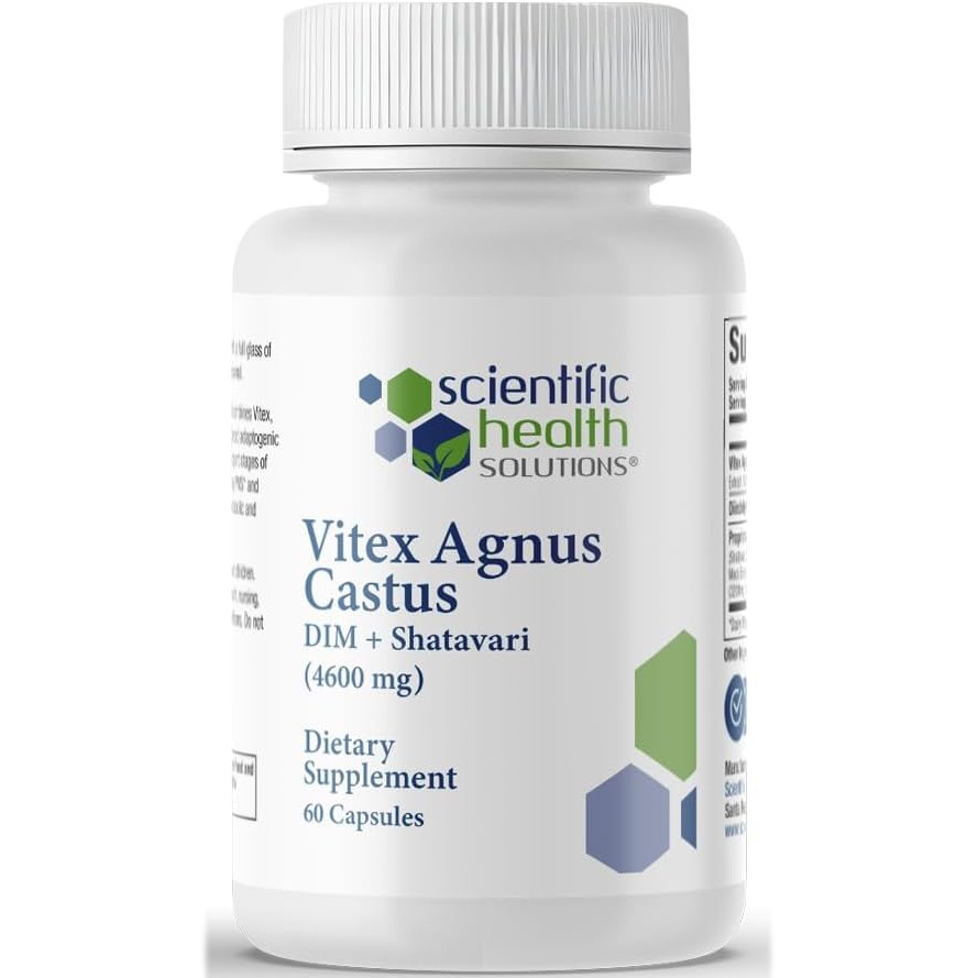 Vitex Agnus Castus DIM + Shatavari 4600mg, 60 Capsules, Women’s Hormonal Health