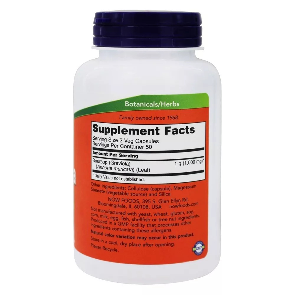 NOW Foods Graviola, 100 Capsules