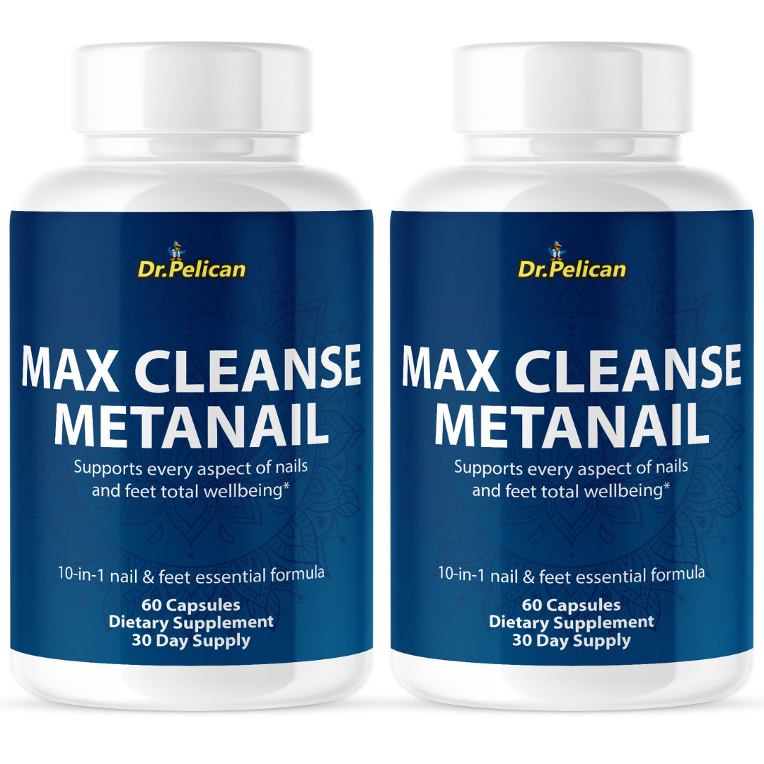 Max Cleanse Metanail- Immune & Nail Support- 2 Bottles- 120 Capsules