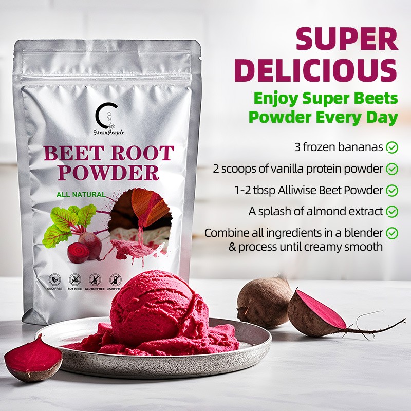 Red Beet Root Powder Beta Vulgaris Non-GMO Nitric Oxide Extract Super Food Juice