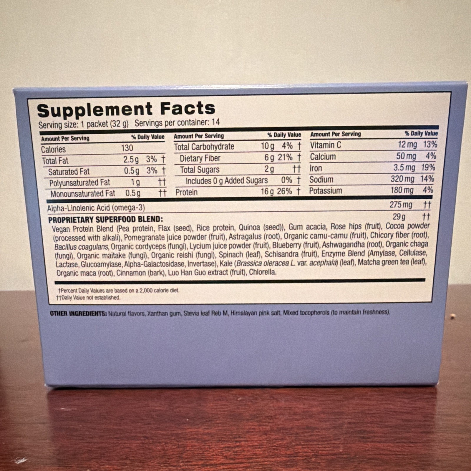 Shakeology Cookies & Creamy Dietary Supplement Powder 14 Packets Vegan 0g