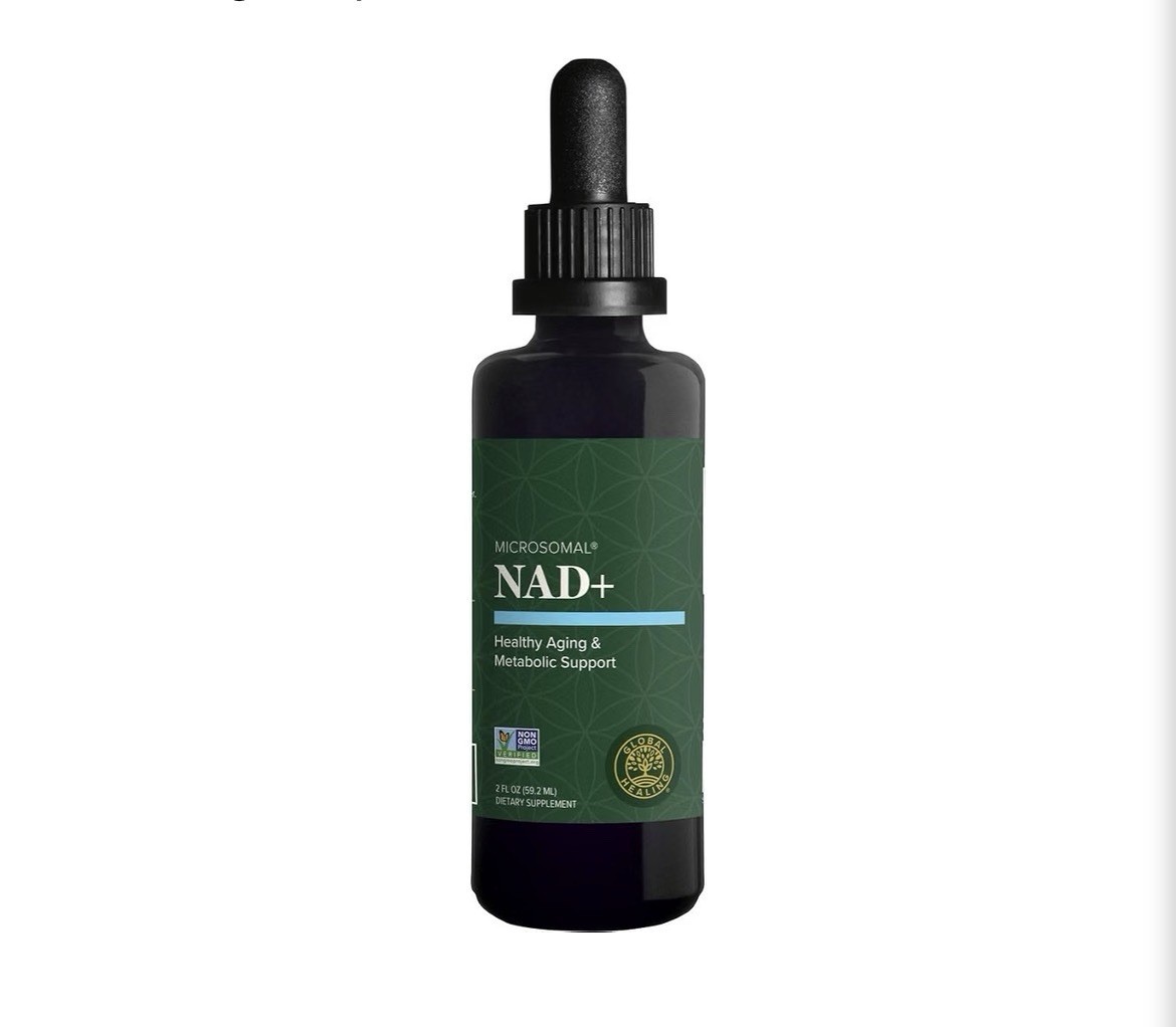 Global Healing Premium Liposomal NAD+ Liquid Supplement Sublingual Drops 2 oz