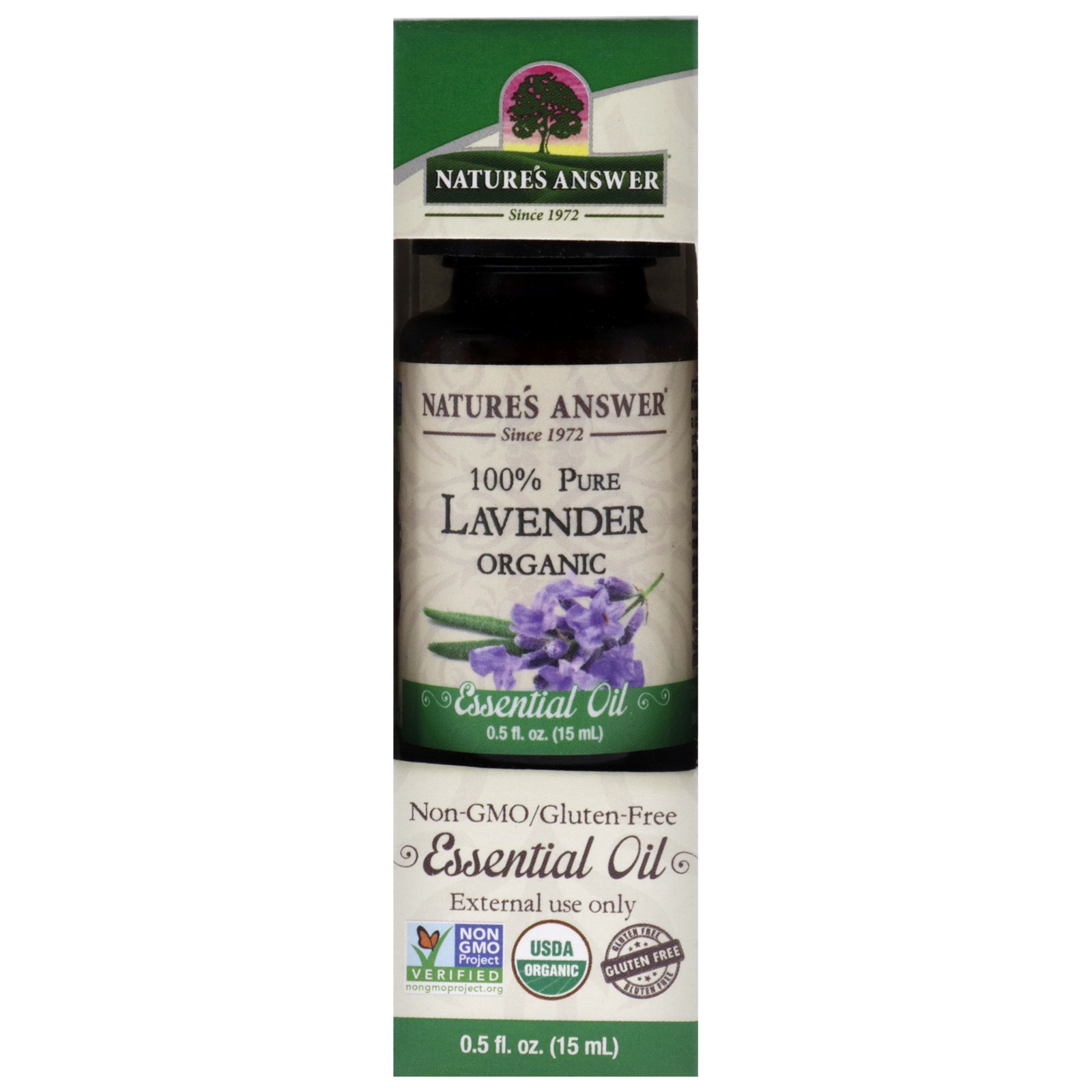 Essential Oil Organic – Lavender by Natures Answer for Unisex – 0.5 oz