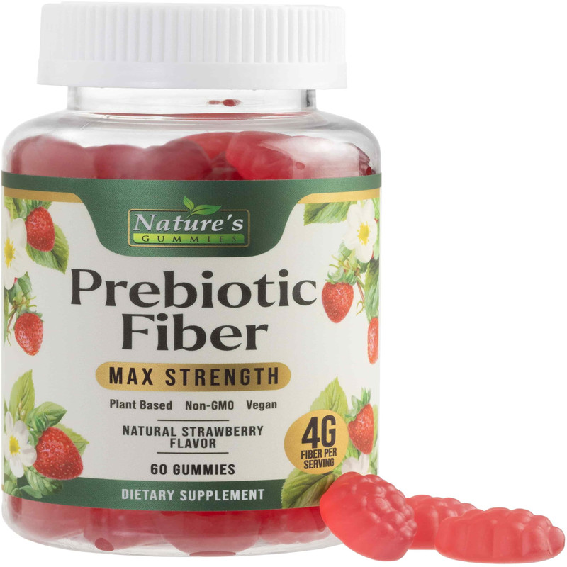Nature’S Gummies Prebiotic Fiber Gummies – 4G Dietary Fiber Per Serving – Extra