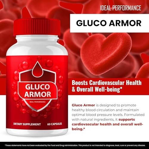 Gluco Armor Blood Sugar Support Metabolic Health Supplem – 120 Capsules (2 Pack)