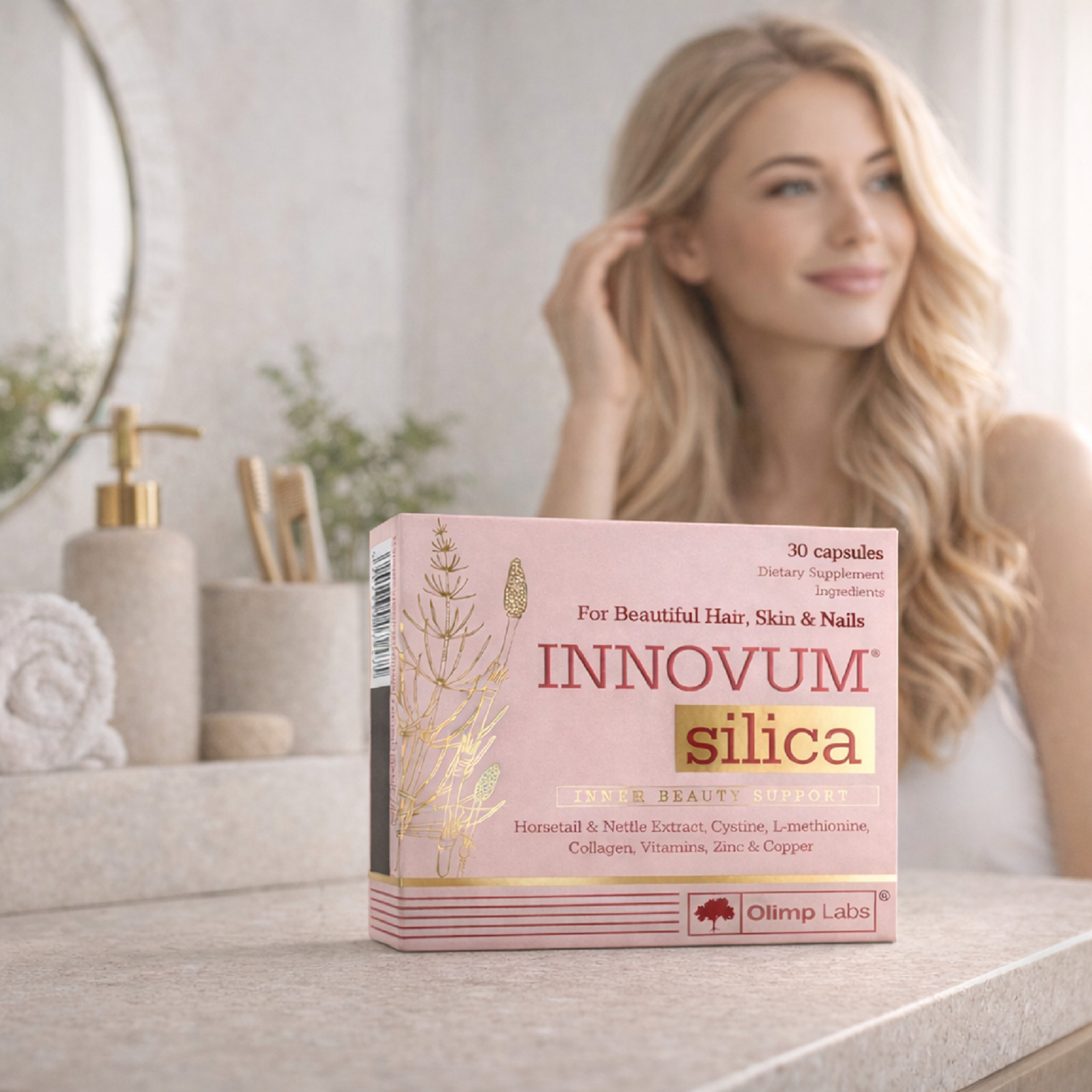 OLIMP INNOVUM SILICA – 30-240 Caps -Beautiful, healthy, strong hair, skin, nails