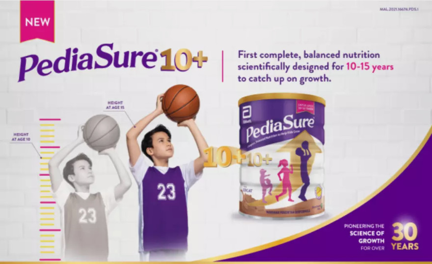 4 X Abbott Pedia Sure Optiheight Increase Height Kids 10-15 Yrs Old Vanilla 850g