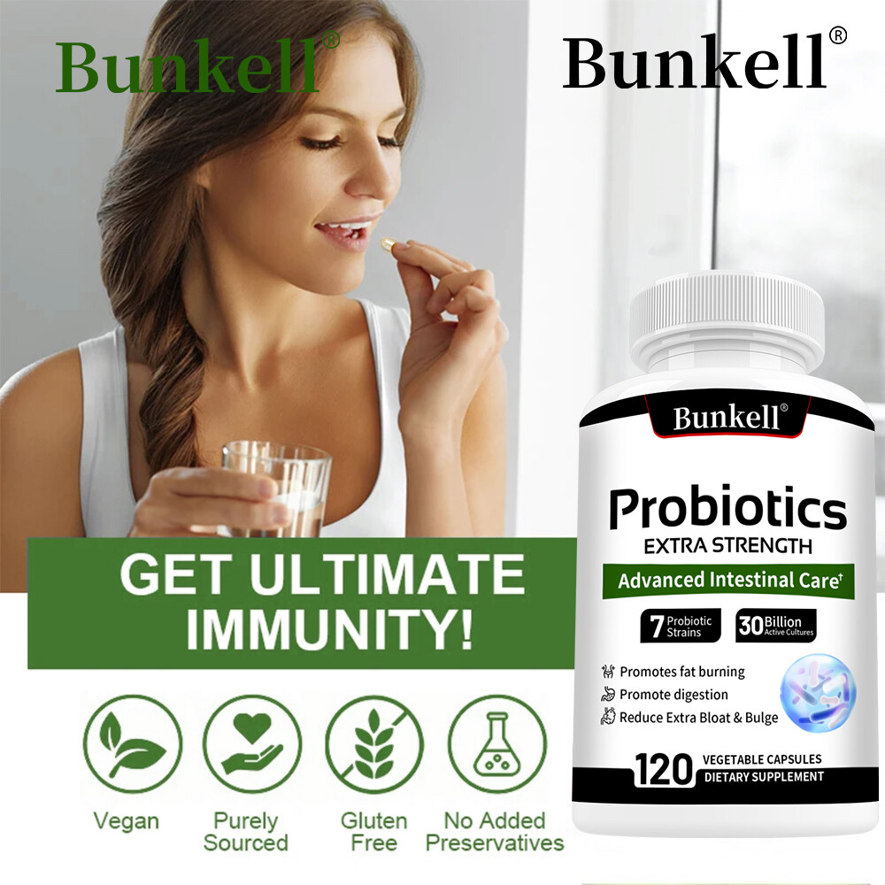 Probiotic Complex Capsules with Prebiotics,Gut Flora&Boost Immune Health 120Caps