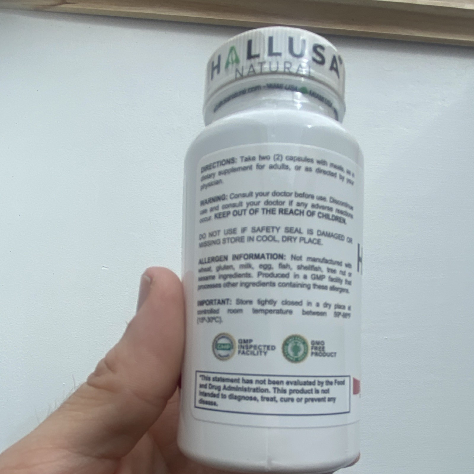Hallusa Natural Hallosmine Circulation Support Diosmin 90% 300mg 60 Capsules