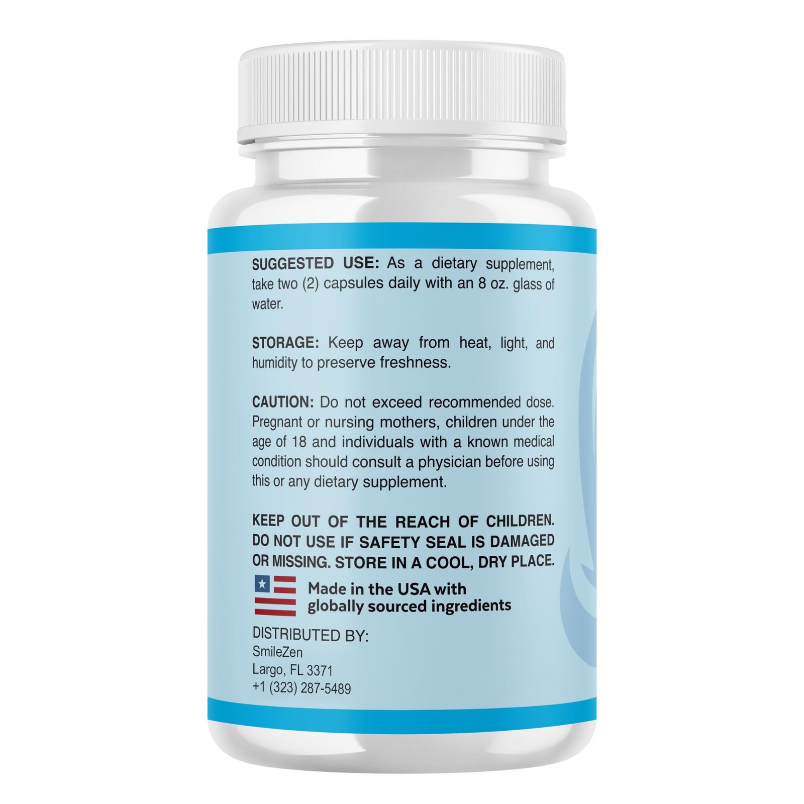 SmileZen Oral Health Probiotic Supplement Capsules Gums Teeth 3 Pack 180Ct