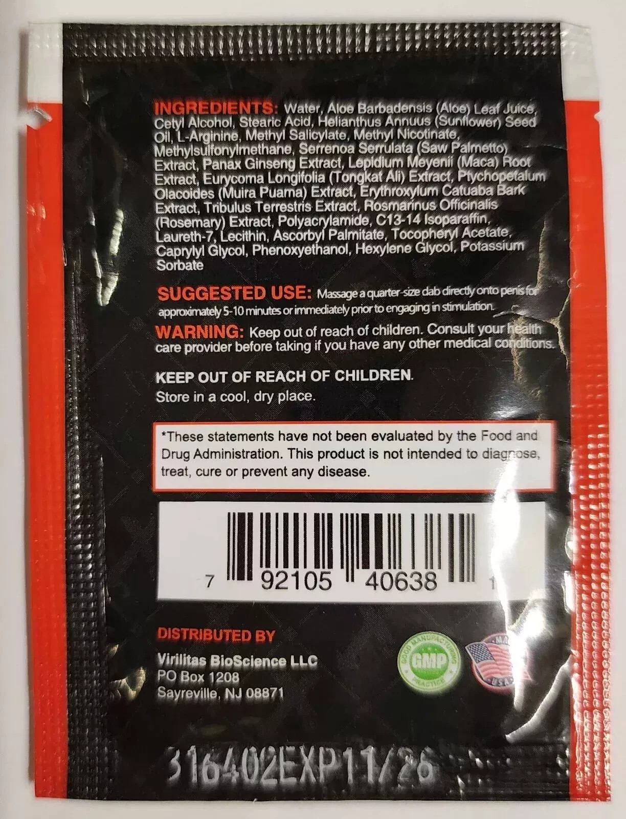 Maxoderm Power Surge Male Virility Surge Dietary Supplement 10 Capsules