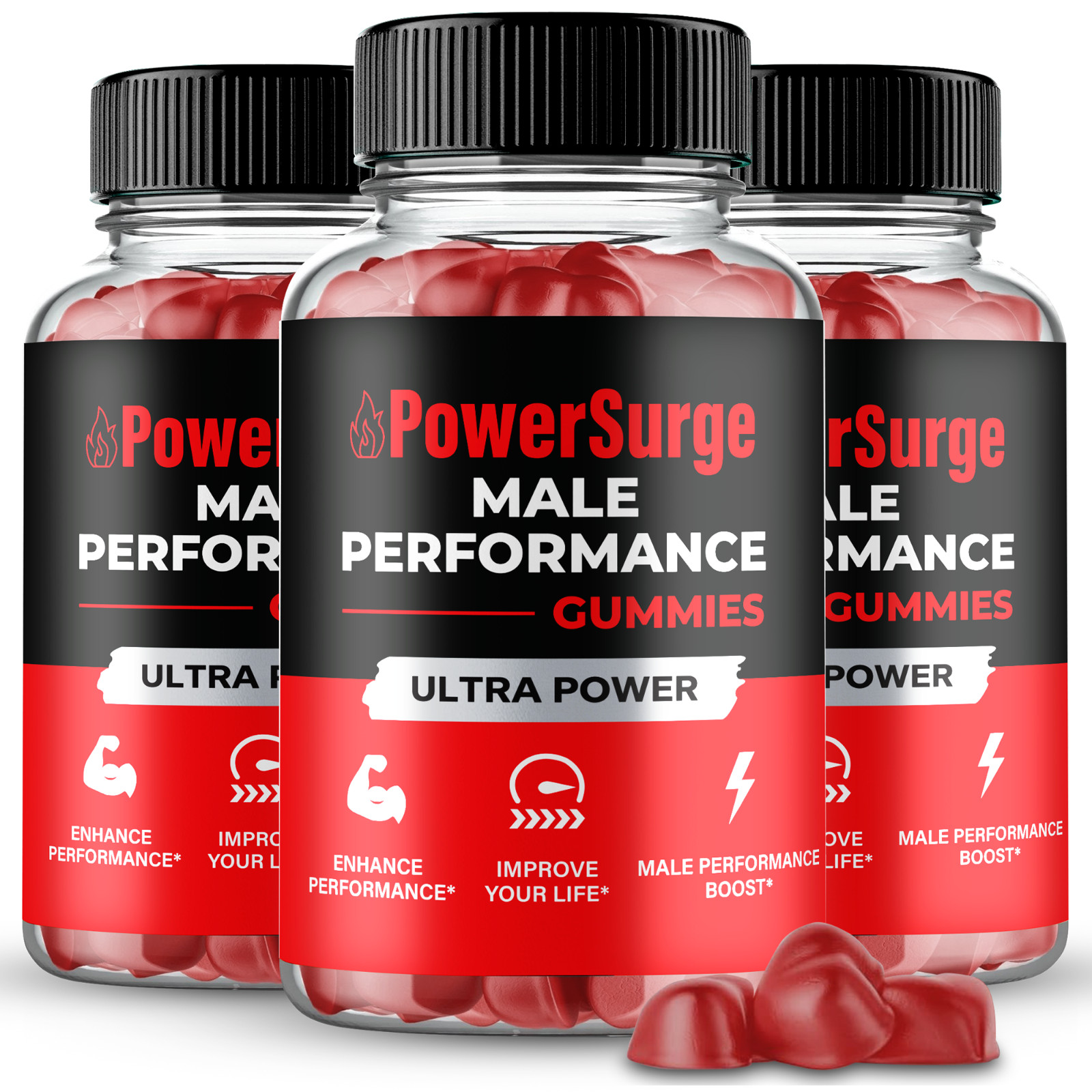 Powersurge Gummies, Official Power Surge Gummys for Men (3 Pack)