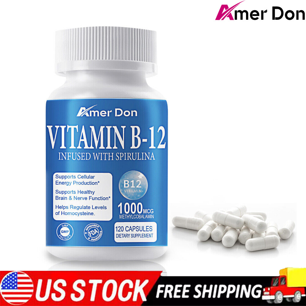 Vitamin B-12 B1,B2,B3,B5,B6,B7,B9 – Triple Action 1,000Mcg 120 Capsules Support