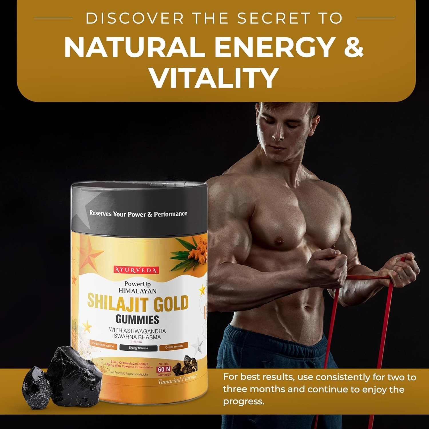 Male Performance Booster 60 Herbal Gummies to ignite Libido-Mood-Desire & Energy