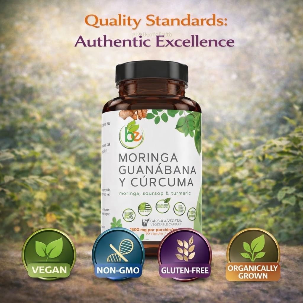 Moringa, Guanabana & Curcuma (Moringa, Soursop, & 90 Count (Pack of 1)