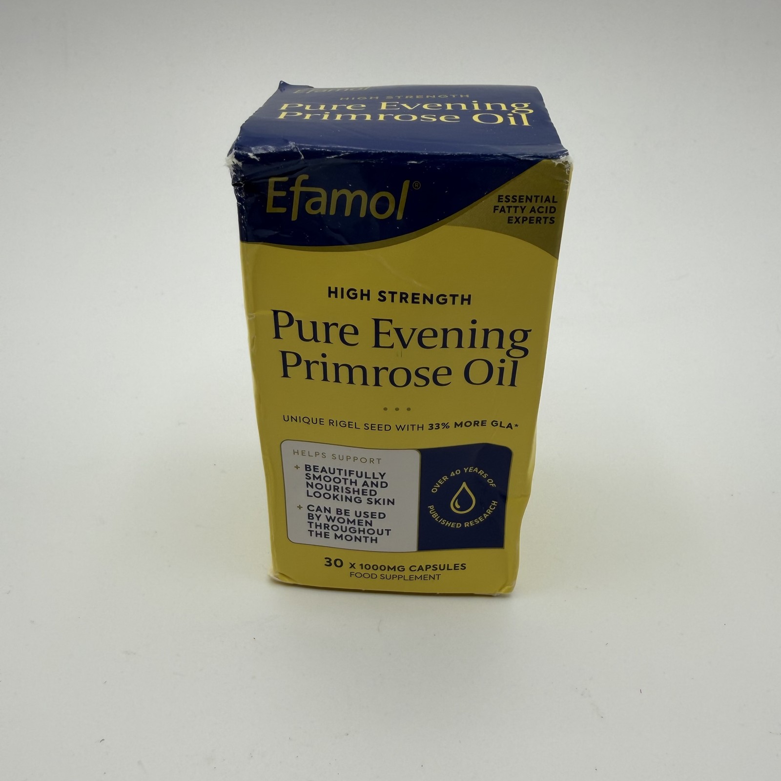 Efamol High Strength Pure Evening Primrose Oil 30x1000mg Capsules Skin Support
