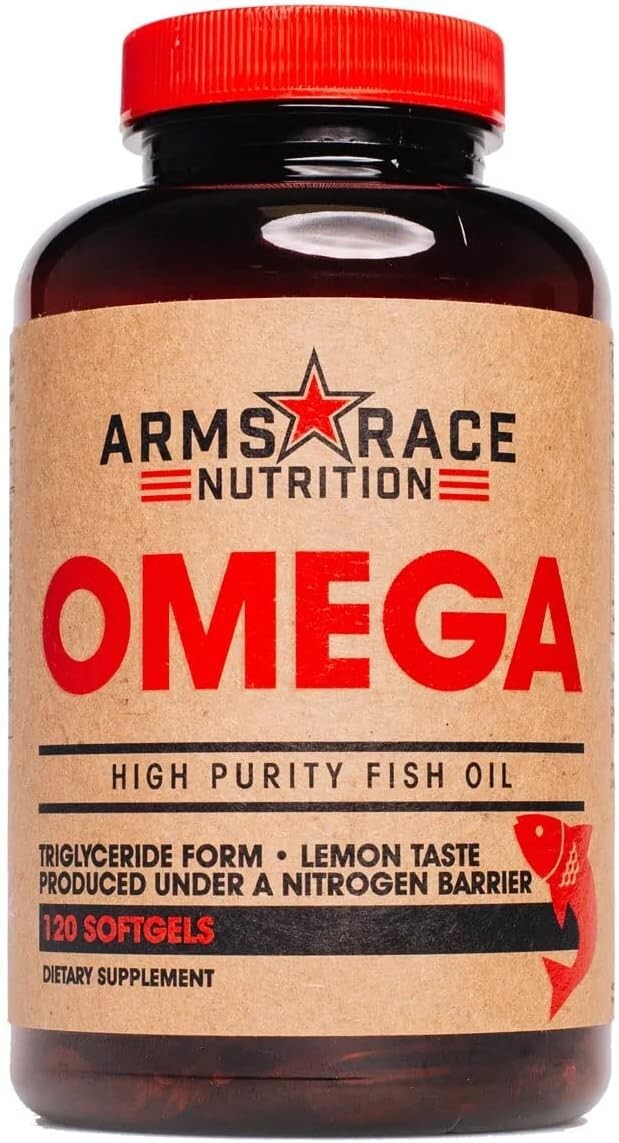 Arms Race Nutrition Omega High Purity Fish Oil – 120 Vegetable Capsules