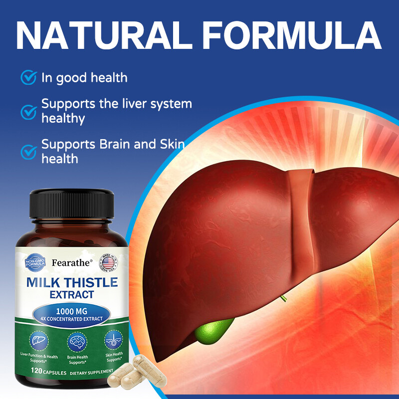 Milk Thistle Extract 1000mg – Promotes Healthy Liver Function