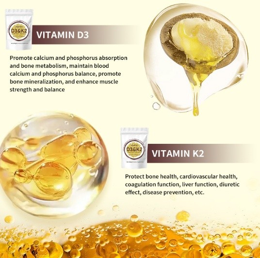 10,000iu D3 + 200 MCG Vitamin D3 K2 Capsules
