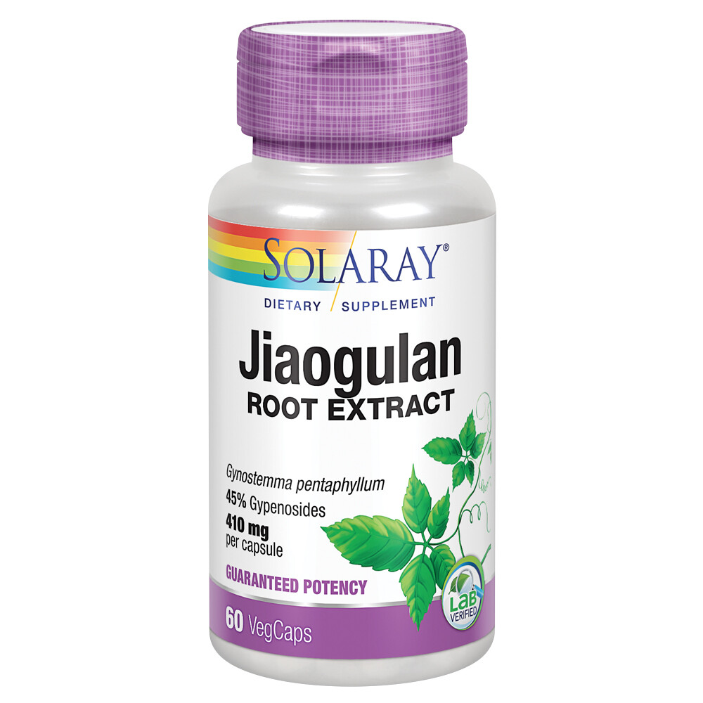 Solaray Guaranteed Potency Jiaogulan Root Extract, Veg Cap (Btl-Plastic) 410mg