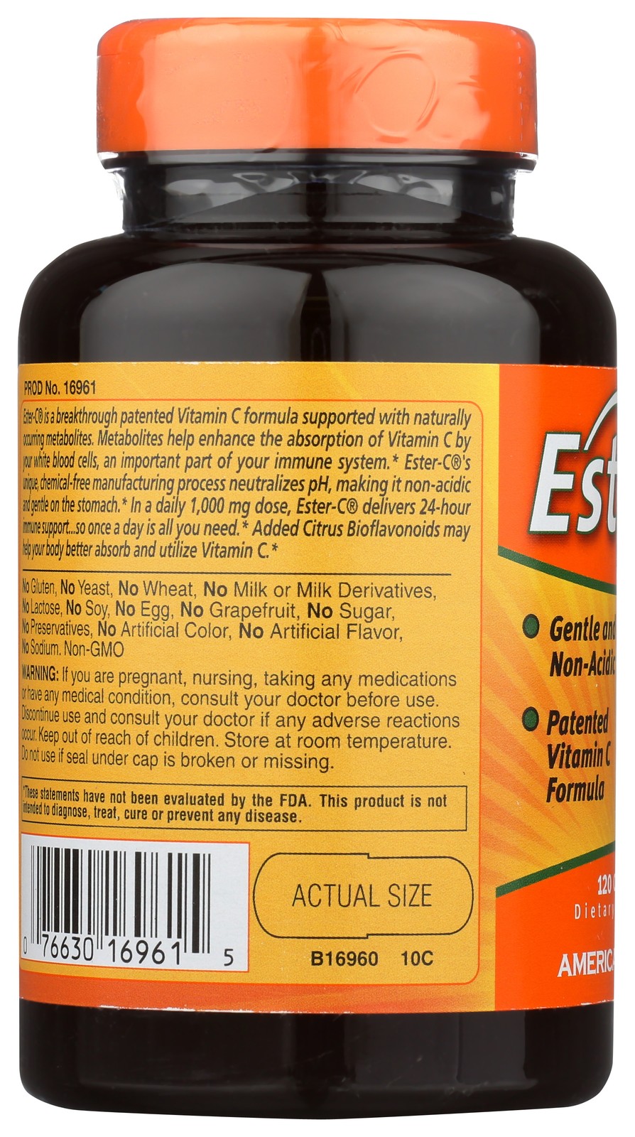 Ester-C American Health 500 Mg Vitamin C With Citrus Bioflavonoids 120 1 Pack